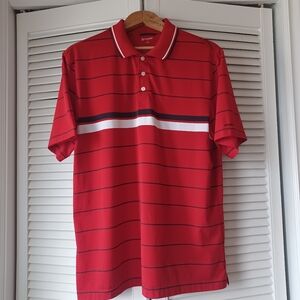 Chaps Golf Men's Large Sport Stripped Activewear Golf Polo Shirt